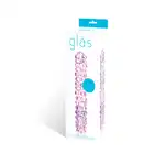 Purple Glass Dildo 7". Chropowate Fioletowo-Różowe Szklane Dildo