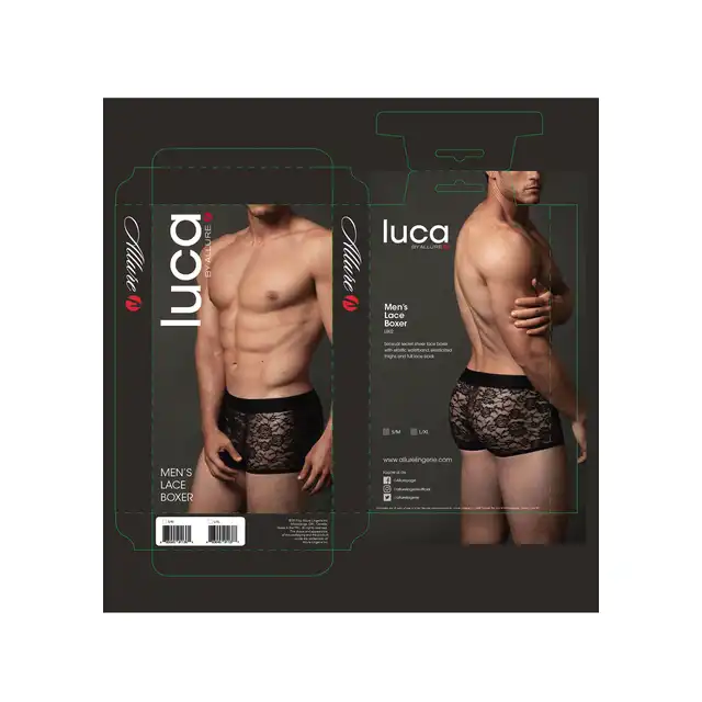 Luca - Men Lace Boxer. Zmysłowe męskie bokserki koronkowe. 