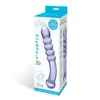 Glas- Rain Ribbed fioletowe dildo