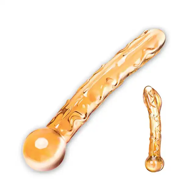 Glas-Didlo 7,5'' Orange. Pomarańczowe Szklane Dildo