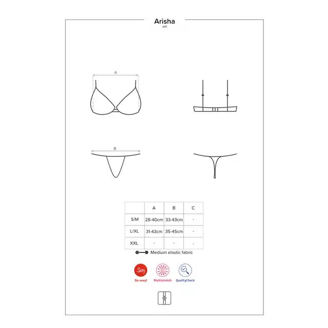 Arisha Set Biustonosz i Stringi S/M. 