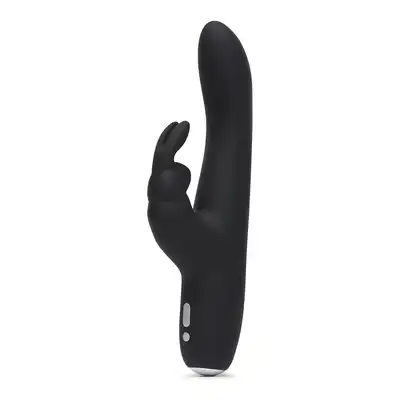 50 Shades Of Grey, Slimline Rabbit Vibrator. Silikonowy Wibrator z Króliczkiem i Stymulacja Punktu G.
