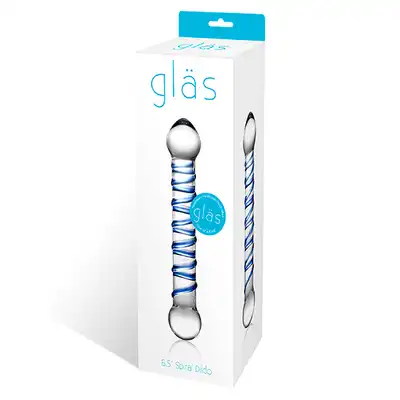 Glas- Spiral dildo, spiralne szklane dildo 16,5 cm 