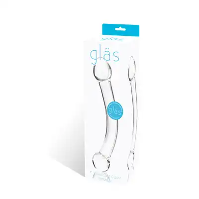 Glass Dildo Curved 7''. Szklane Zakrzywione Dildo do Stymulacji Punktu G