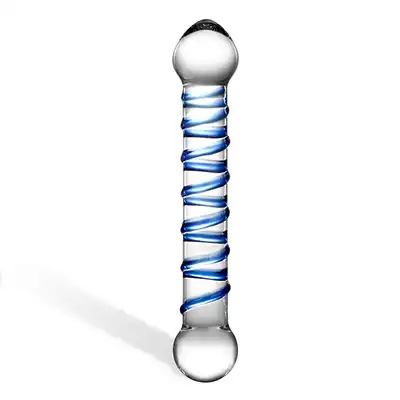 Glas- Spiral dildo, spiralne szklane dildo 16,5 cm 