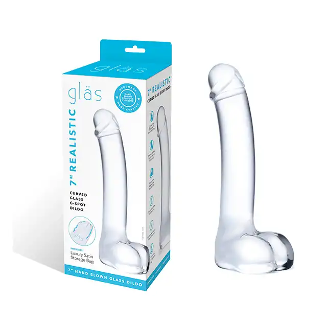 Glas- Realistic Cured Glass G-spot, szklane dildo do stymulacji punktu G 