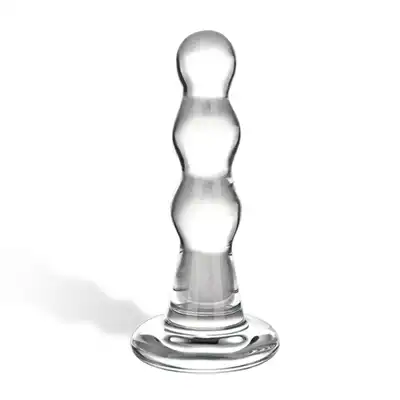 Glas- Triple Play Beaded Glass Butt Plug szklane dildo 10 cm