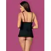 Arisha babydoll i stringi - czarny S/M