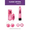 Kinx - Classic Crystal Couples Kit. Świetny zestaw dla par, które chcą urozmaicić wspólną zabawę. Wibrator, kulki, pierścienie i nie tylko!