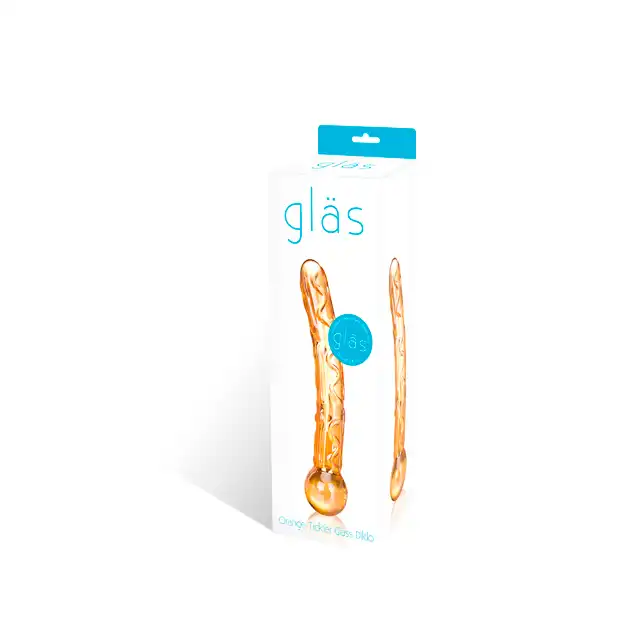 Glas-Didlo 7,5'' Orange. Pomarańczowe Szklane Dildo
