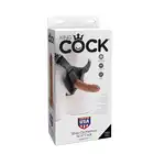 King Cock - Strap-On Harness 17 cm. Hiperrealistyczny strapon z wytrzymałą winylową uprzężą 