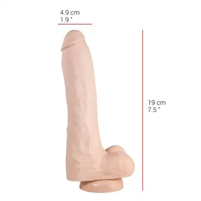 Dildorama - 515 Line 9,5" Flesh. Realistyczne dildo 4,9 cm średnicy
