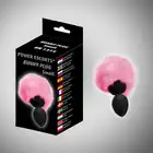 Power Escorts - Bunny Plug With Pink Tail S. Słodki i uroczy plug analny z różowym pomponem, jak dla króliczka! Rozmiar S.
