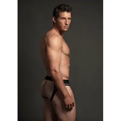 Luca - Men's Open Back Brief. Męskie majtki z motywem gwiezdnym, odkryte pośladki. 