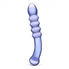 Glas- Rain Ribbed fioletowe dildo