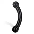 Double Bull Black Dildo.Podwójne Czarne Szklane Dildo