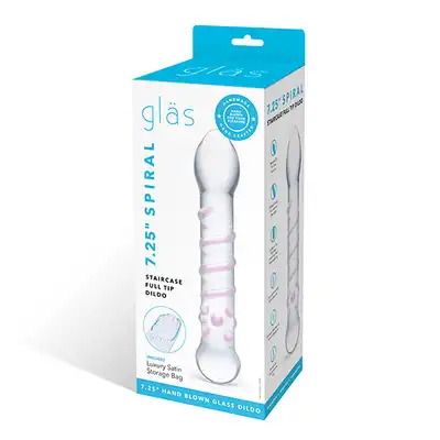 Glas- szklane dildo z wypustkami 18,5 cm 