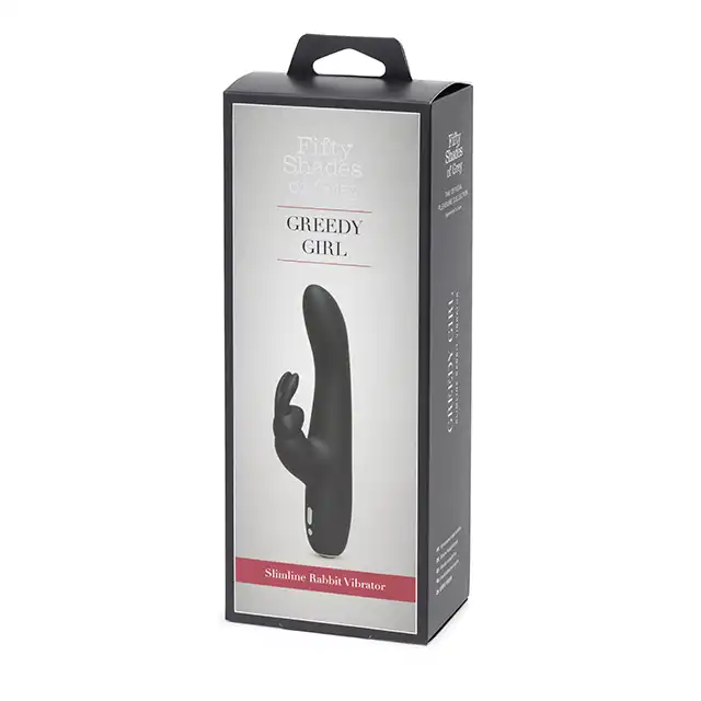 50 Shades Of Grey, Slimline Rabbit Vibrator. Silikonowy Wibrator z Króliczkiem i Stymulacja Punktu G.