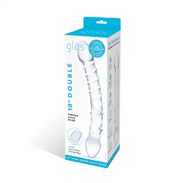 Glas- Double Trouble Glass Dildo 23,5 cm 