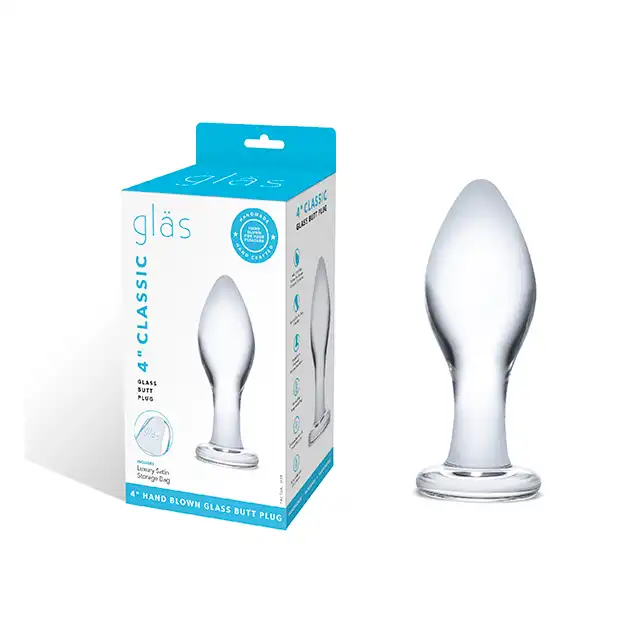 Glas- Classic Butt Plug, szklana zatyczka analna 10,2 cm 
