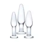 Glas- zestaw treningowy szklanych zatyczek analnych 