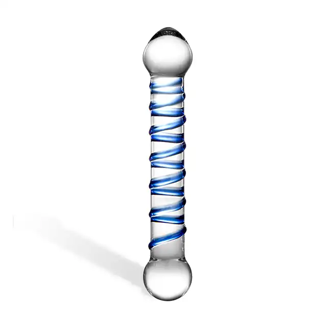 Glas- Spiral dildo, spiralne szklane dildo 16,5 cm 