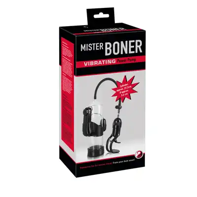 Mister Boner - Vibrating Power Pump. Doskonała dla każdego rozmiaru, wibrująca pompka do penisa. 