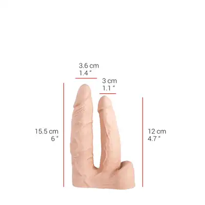 Dildorama - 515 Line 6" &amp; 7" Double Flesh. Podwójne dildo 15,5 cm i 12cm 