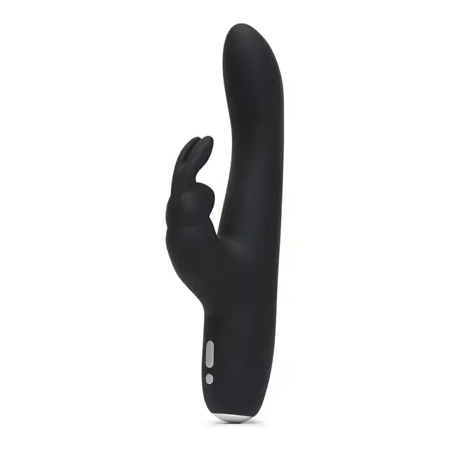 50 Shades Of Grey, Slimline Rabbit Vibrator. Silikonowy Wibrator z Króliczkiem i Stymulacja Punktu G.