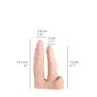 Dildorama - 515 Line 6" &amp; 7" Double Flesh. Podwójne dildo 15,5 cm i 12cm 
