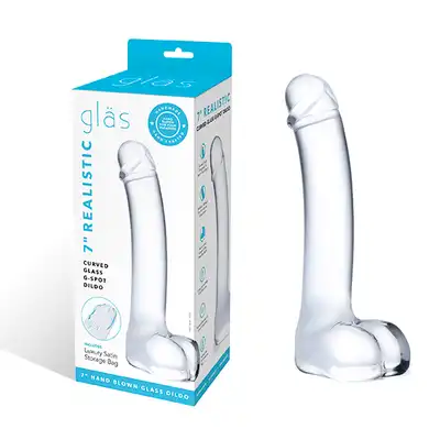 Glas- Realistic Cured Glass G-spot, szklane dildo do stymulacji punktu G 