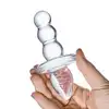 Glas - Titus. Szklany stopniowany dwustronny  korek analny. Bardzo atrakcyjna stymulacyjnie konstrukcja. 11,5 cm
