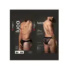 Luca - Men's Lace Briefs. Nietuzinkowe męskie majtki z eleganckiej, czarnej koronki. 