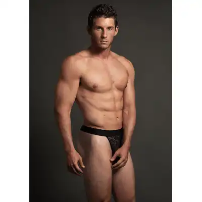 Luca - Men's Lace Thong. Męskie koronkowe stringi, zmysłowy fason dla prawdziwych mężczyzn. 