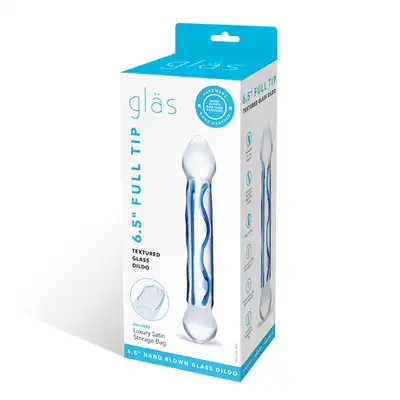 Glas - Full Tip Textured Glass Dildo. Niezwykłe szklane dildo zapewni Ci maksimum rozkoszy. 