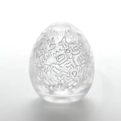 Tenga - Keith Haring Egg Party. Elastyczne jajko-niespodzianka dla mężczyzn. Bestseller wśród masturbatorów Tenga. 
