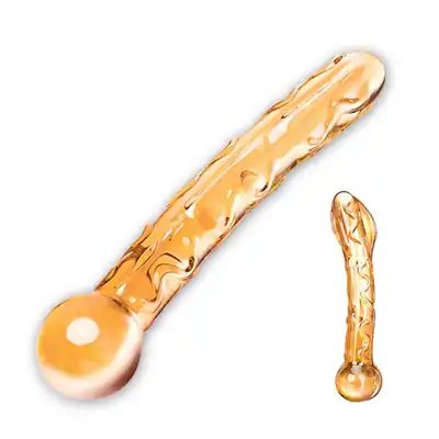Glas-Didlo 7,5'' Orange. Pomarańczowe Szklane Dildo