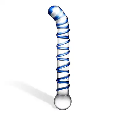 Glas-  Swirly G-Spot Glass Dildo