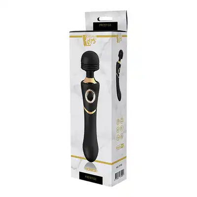 Dream Toys - Prestige Monica. Wibrator i masażer magiczna różdżka. Stylowe złote akcenty, klejnoty i zatrważająca moc wibracji.
