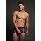 Luca - Mens Star Boxer. Czarne dopasowane bokserki z delikatnego materiału. 