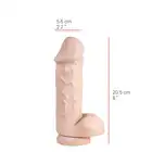 Dildorama - 515 Line 8" Flesh. Cieliste dildo z przyssawką 20,5 cm długości.