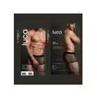 Luca - Mens Star Boxer. Czarne dopasowane bokserki z delikatnego materiału. 