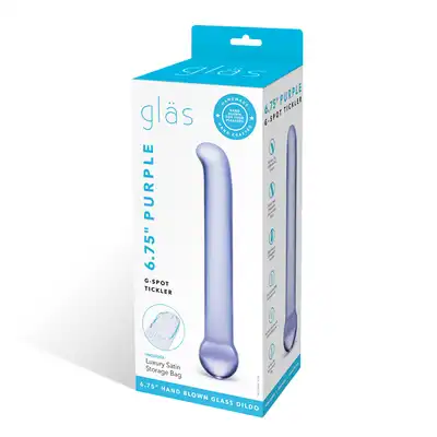 Purple Glass Dildo 6,75''.  Fioletowe Szklane Dildo do Stymulacji Punktu G