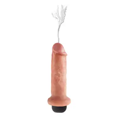 King Cock - Realistyczny penis z wytryskiem. Długość 15 cm. Sztuczna sperma w zestawie.