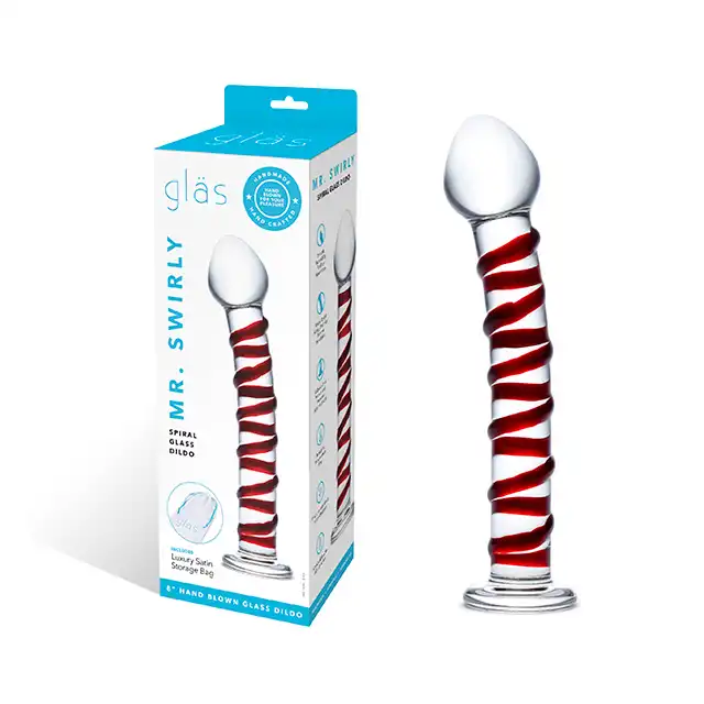 Glas- Mr. Swirly Szklane Dildo 21 cm 