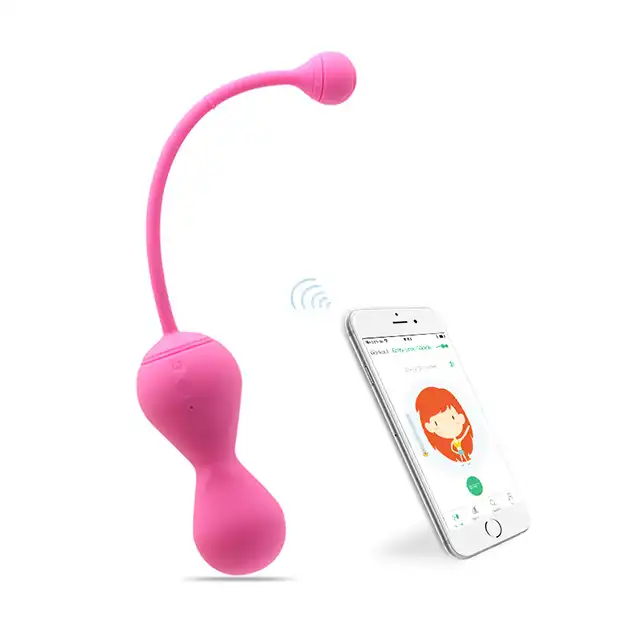 Magic Motion - Smart Kegel Balls Pink. Różowe silikonowe  kulki gejszy  na aplikację
