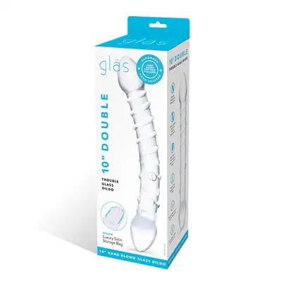Glas- Double Trouble Glass Dildo 23,5 cm 