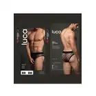 Luca - Men's Star Brief. Męskie dopasowane majtki z delikatnego materiału, motyw gwiezdny. 