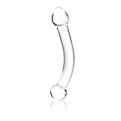 Glass Dildo Curved 7''. Szklane Zakrzywione Dildo do Stymulacji Punktu G