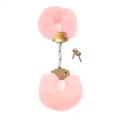 Kajdanki Fetish Boss Series- Furry Cuffs Light Pink